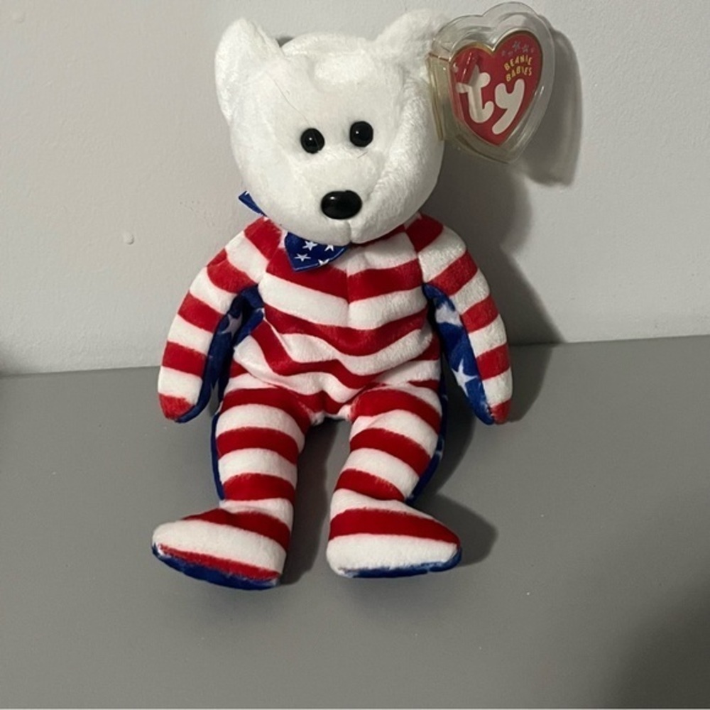 Ty Beanie Baby Liberty the Bear 2002 NWT
